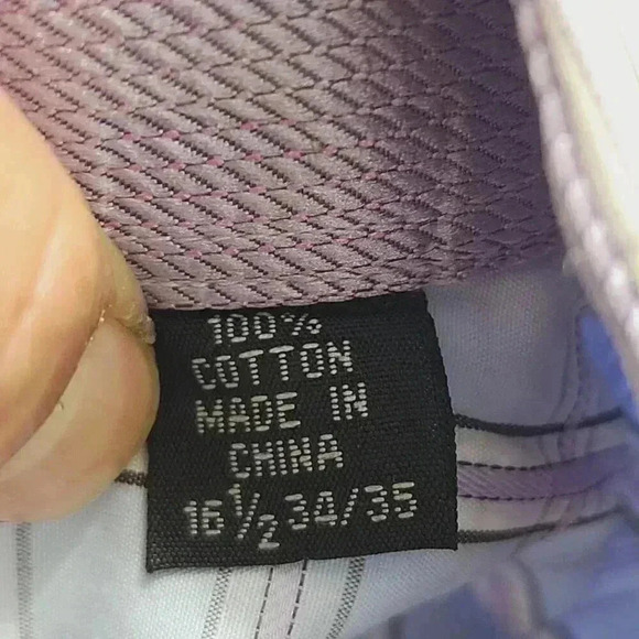 English Laundry Button down Long sleeve Dress shirt Men's 16.5 Plaid 2331P - Picture 6 of 7